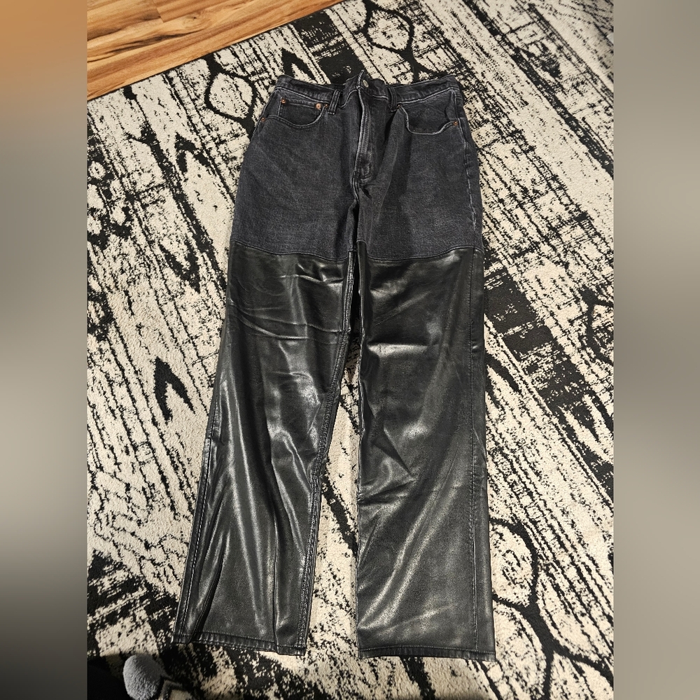Ambercrombie & Fitch Jeans. Size 32/14. Leather Pants.